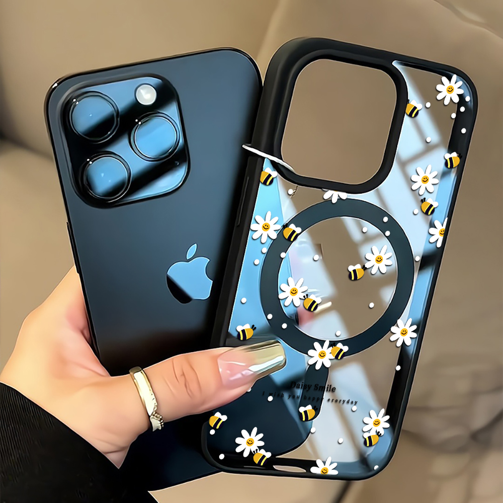 Phone Case Clear - Fresh Daisy Bee Phone Case For