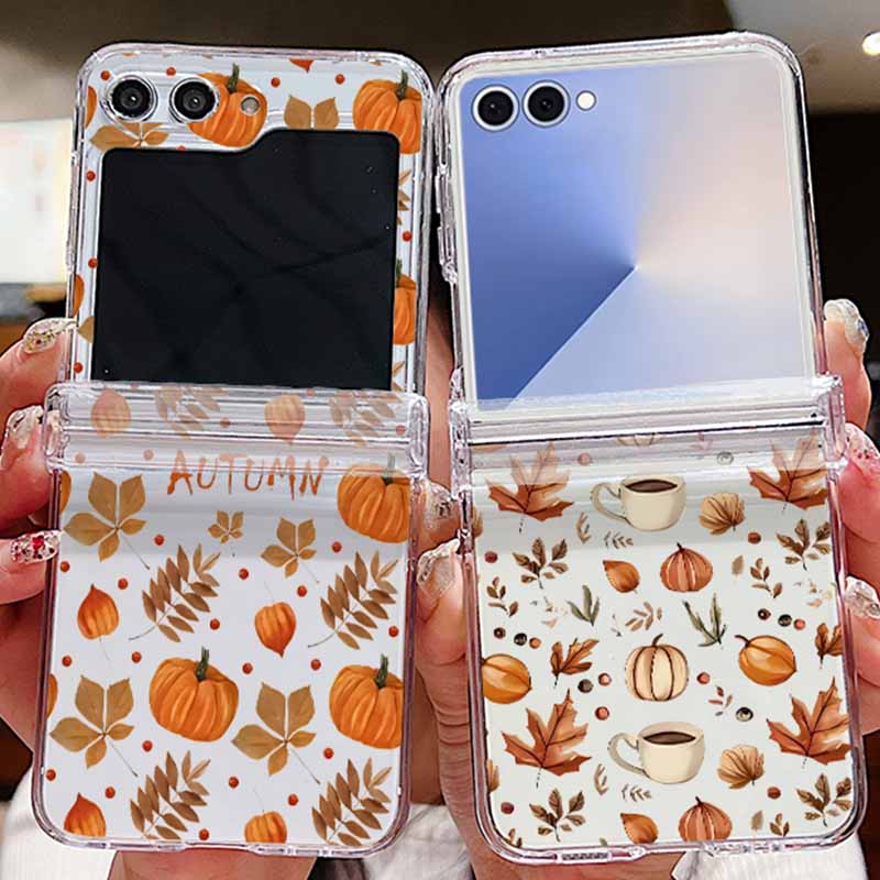 Phone Case Clear - Autumn Maple Leaf Pattern Phone Case