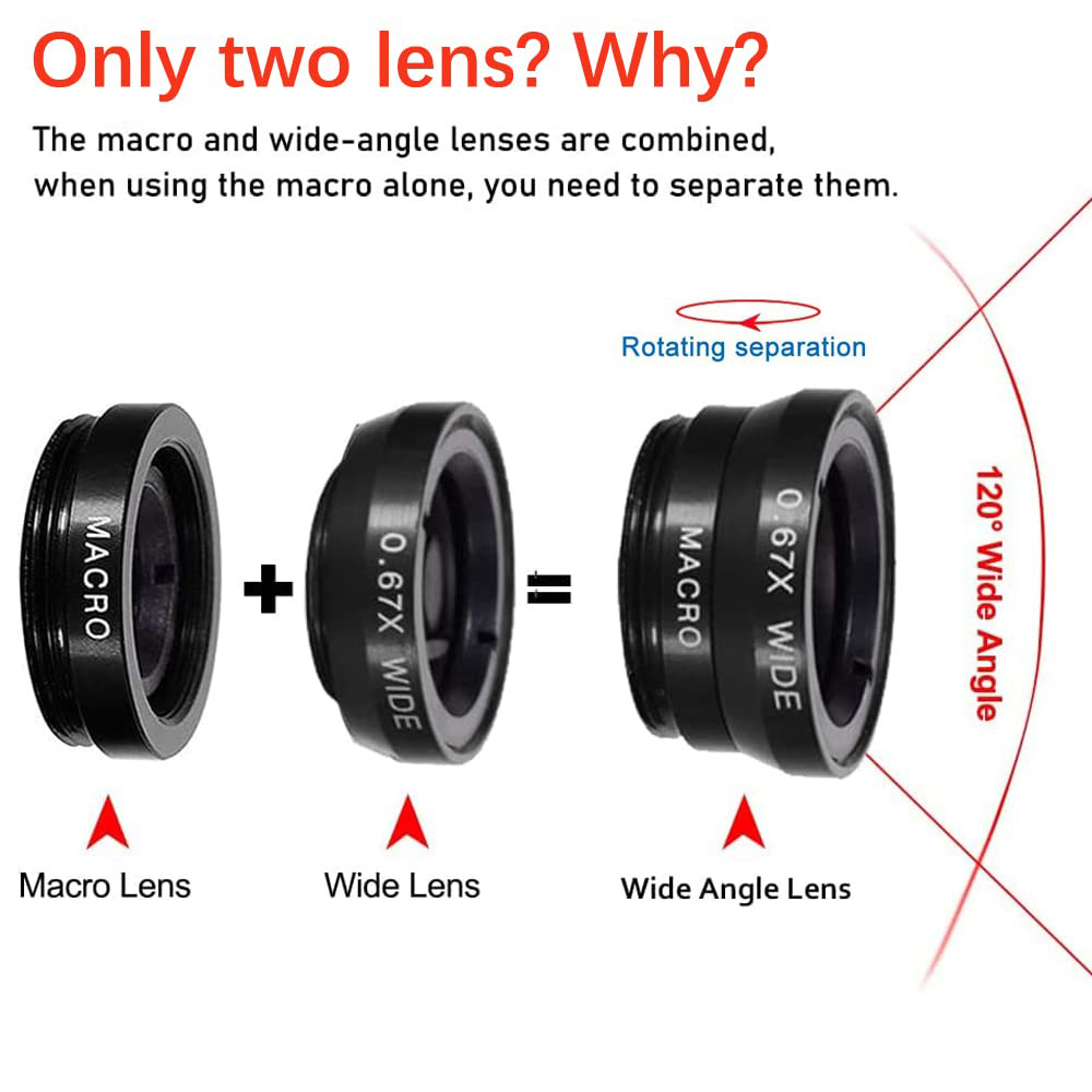 Universal 3 in 1 Fish Eye Lens - Lens Camera Clip review and price