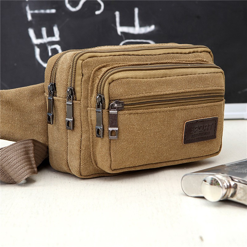 Canvas Waist Bag Outdoor Sport - Phone Accessories For Men review and price
