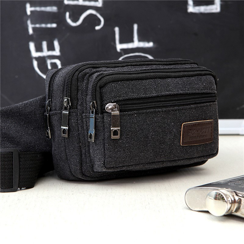Canvas Waist Bag Outdoor Sport - Phone Accessories For Men review and price