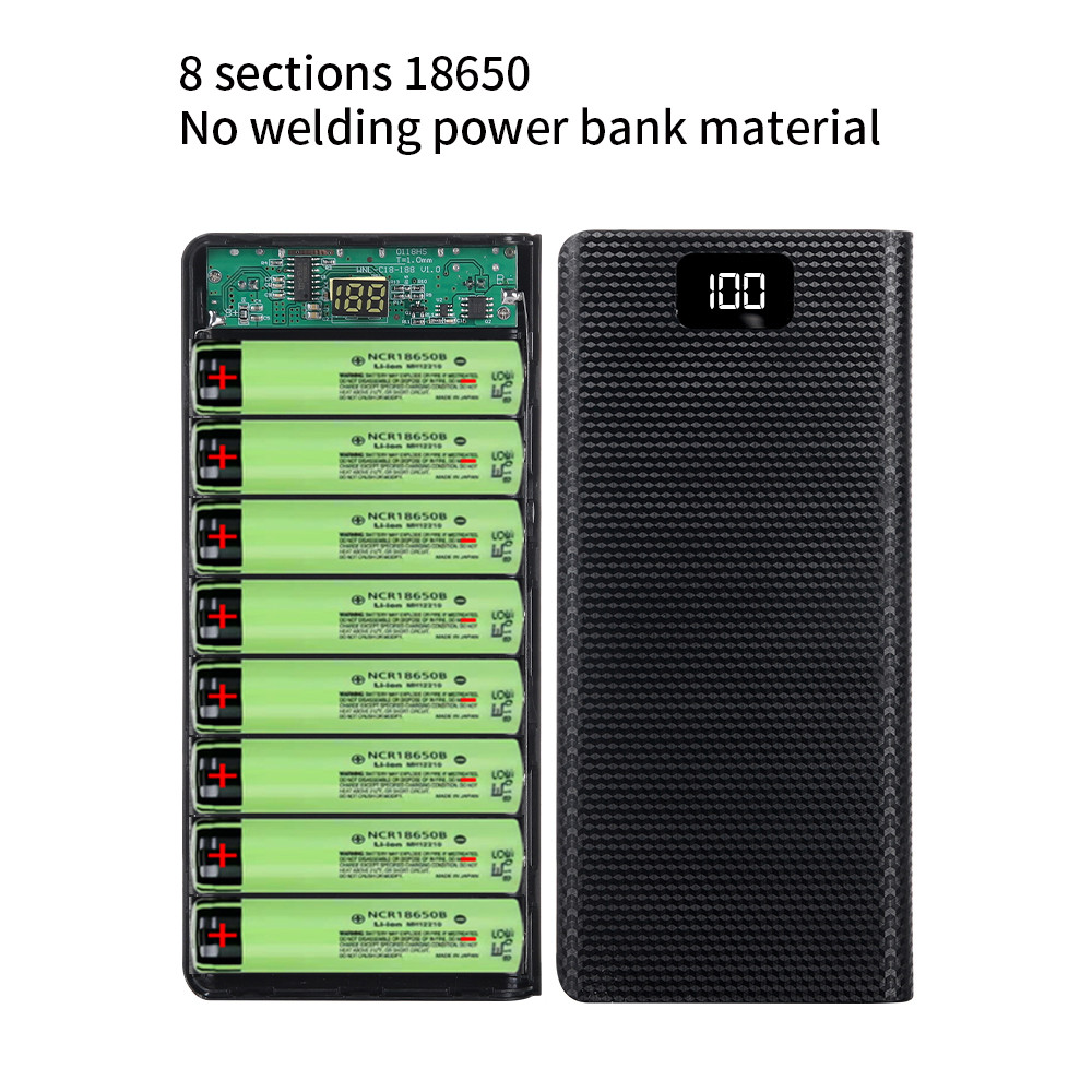 DIY 8*18650 Battery Power Bank - Portable Charger 20000Mah review and price