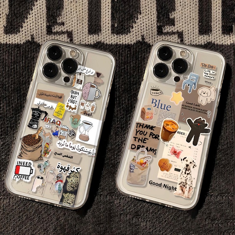 I Love Coffee Pattern Phone Ca - Phone Case Clear review and price