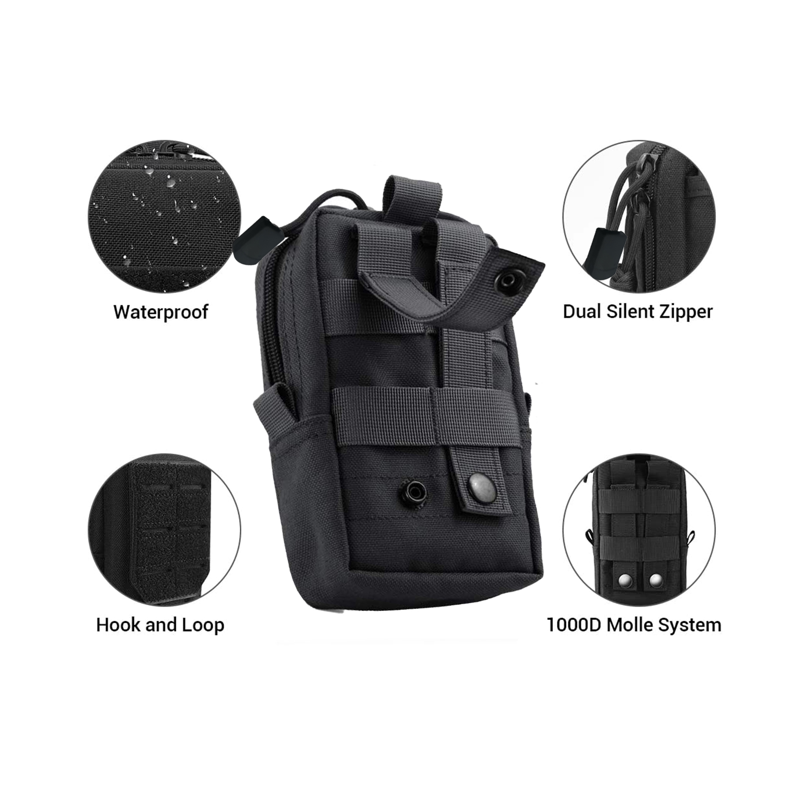 Tactical Molle Pouch Waist Bag - Phone Accessories For Men review and price