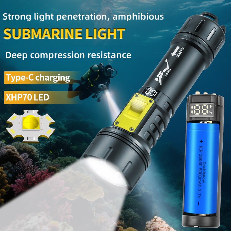 New XHP70 Diving Flashlight IP - Led Flash Case review and price