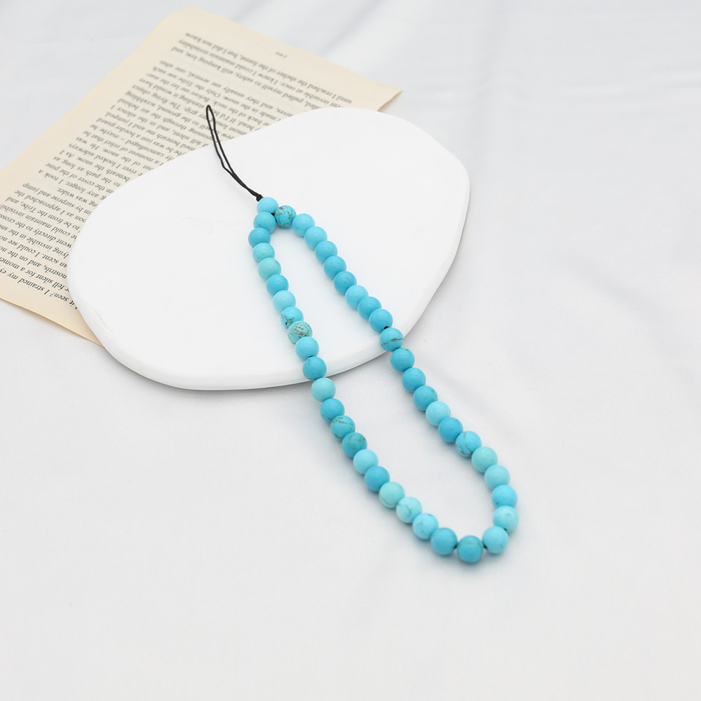 8MM Blue Turquoise Beaded Mobi - Phone Accessories For Men review and price
