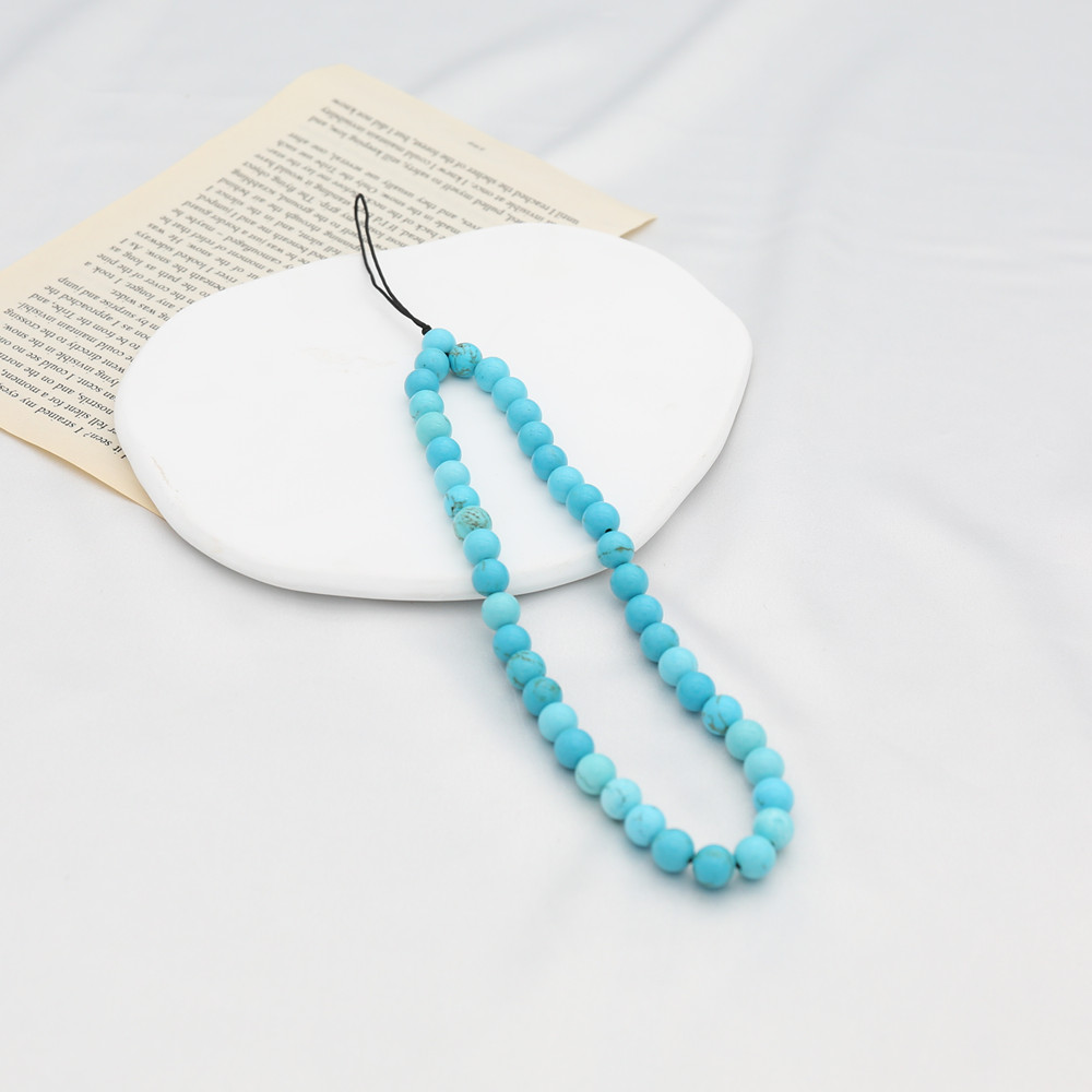 8MM Blue Turquoise Beaded Mobi - Phone Accessories For Men review and price