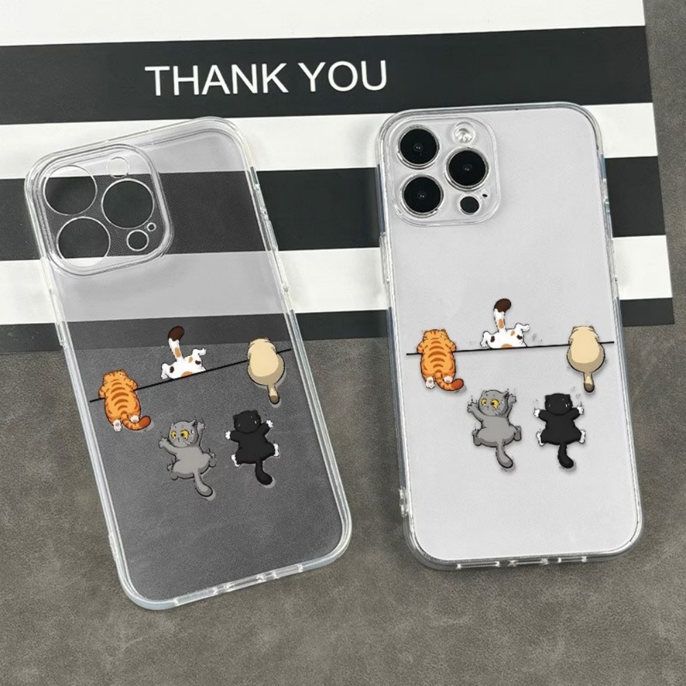 Five Cute Cat Pattern Phone Ca - Phone Case Clear review and price