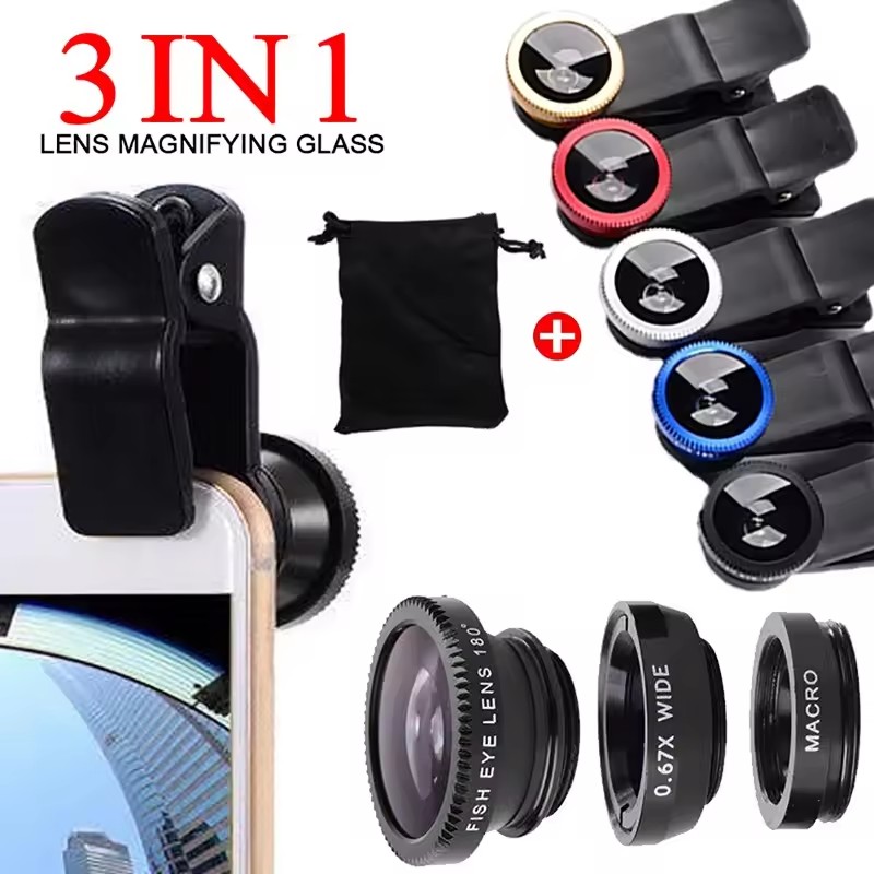 3 In 1 Fisheye Phone Lens 0.67 - Lens Camera Clip review and price