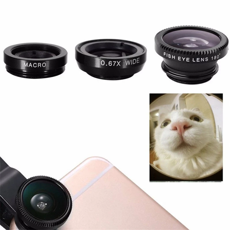 3 In 1 Fisheye Phone Lens 0.67 - Lens Camera Clip review and price